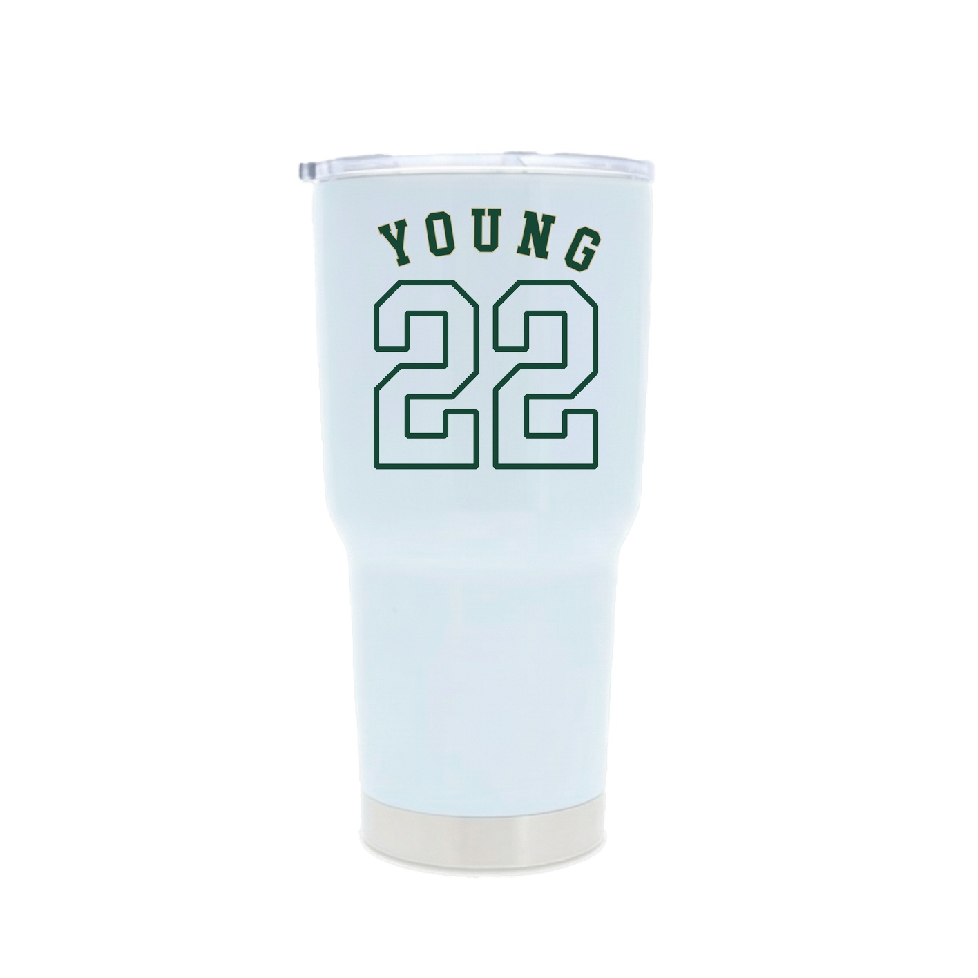 30oz Stainless Steel Tumbler — Shirsey Arch in White