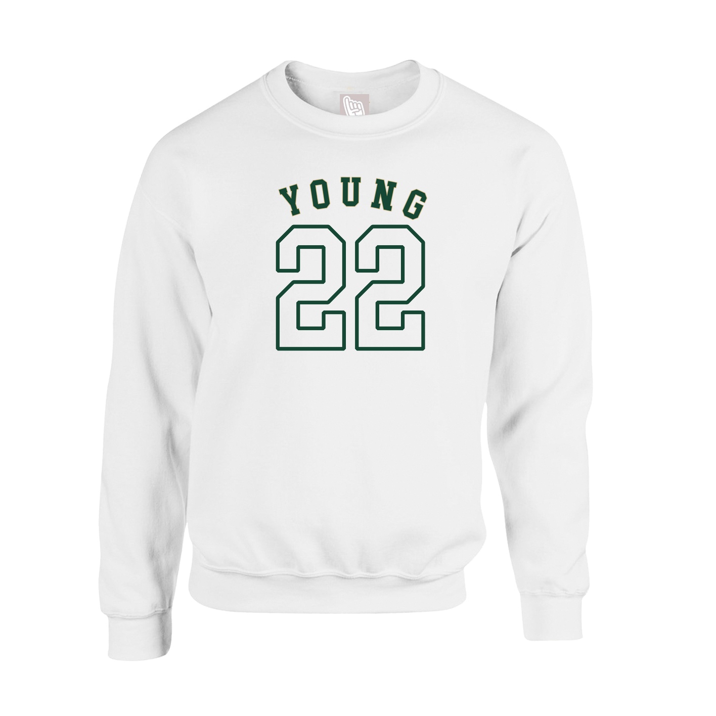 Fleece Crew — Shirsey Arch in White