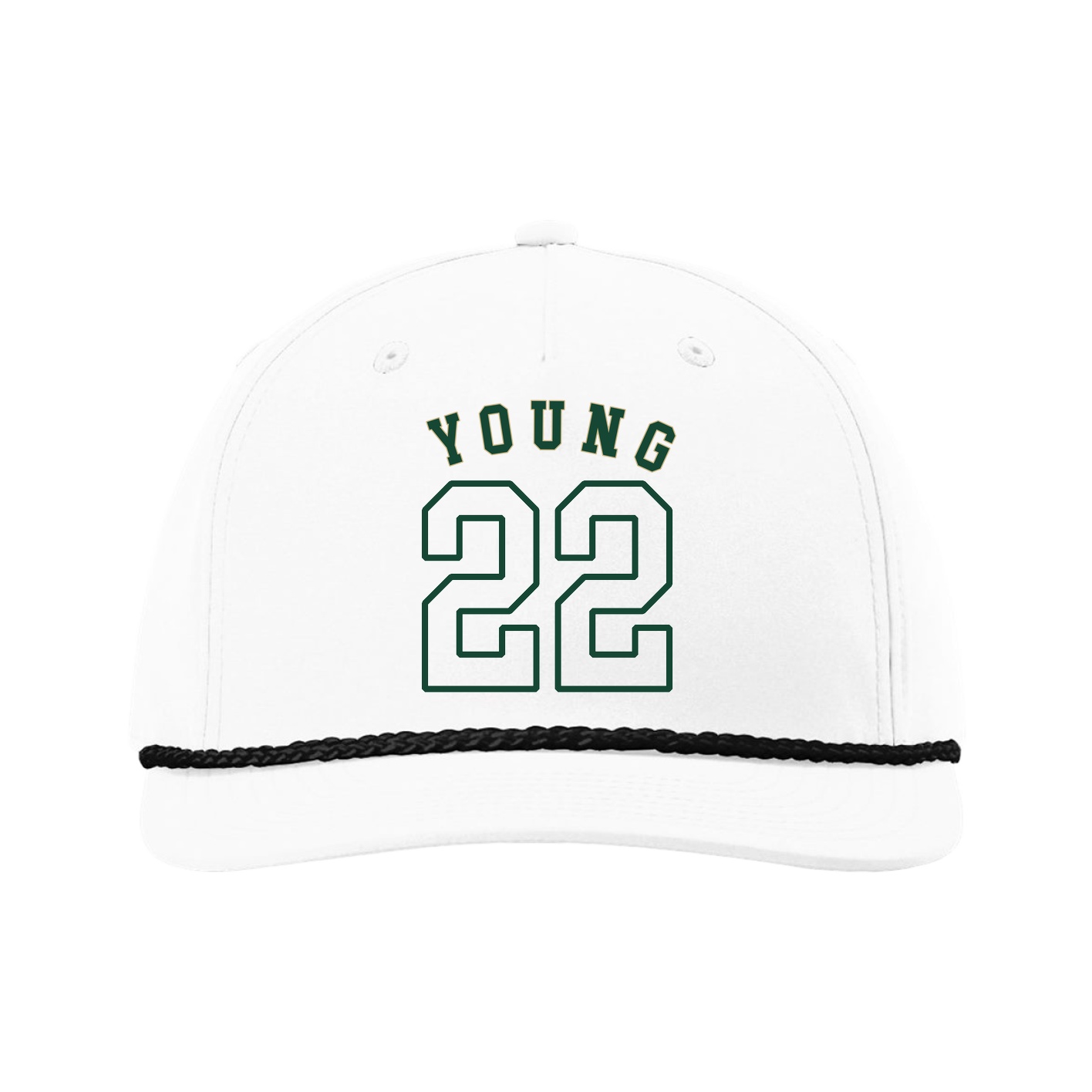 Five-Panel Classic Rope Cap — Shirsey Arch in White