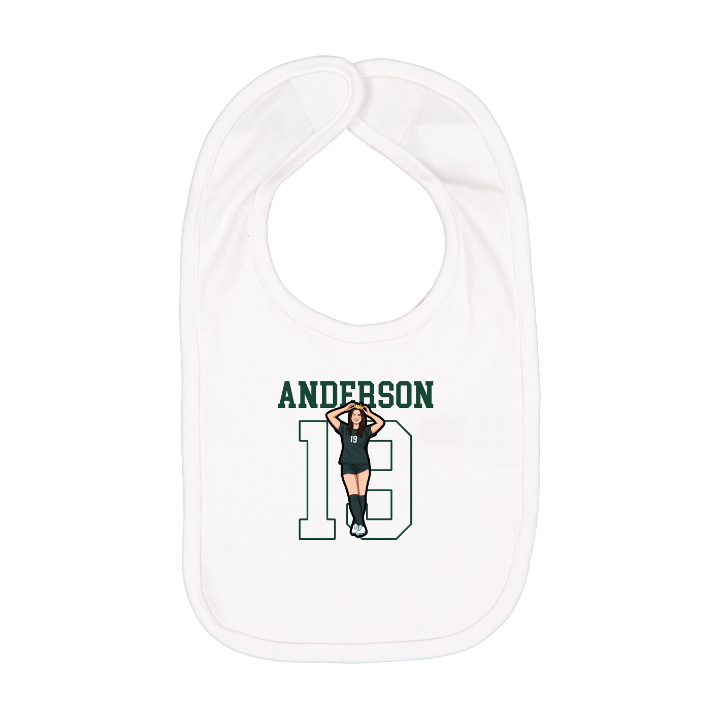 Infant Bib — Shirsey in White