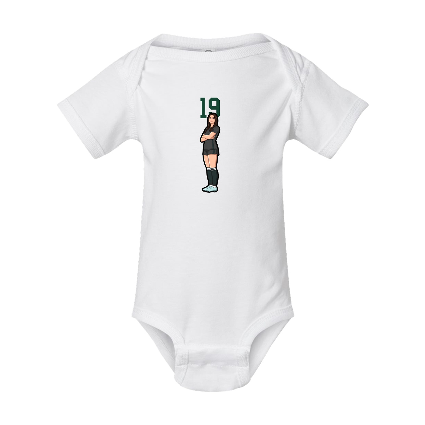 Baby Onesie — Number Top in White