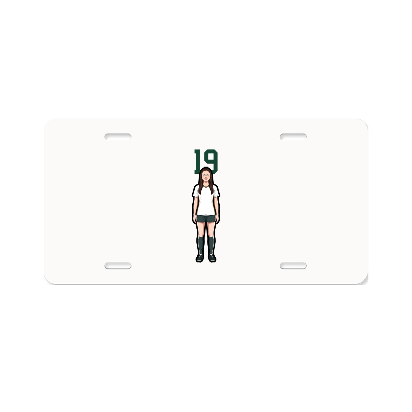 License Plate — Number Top in Classic