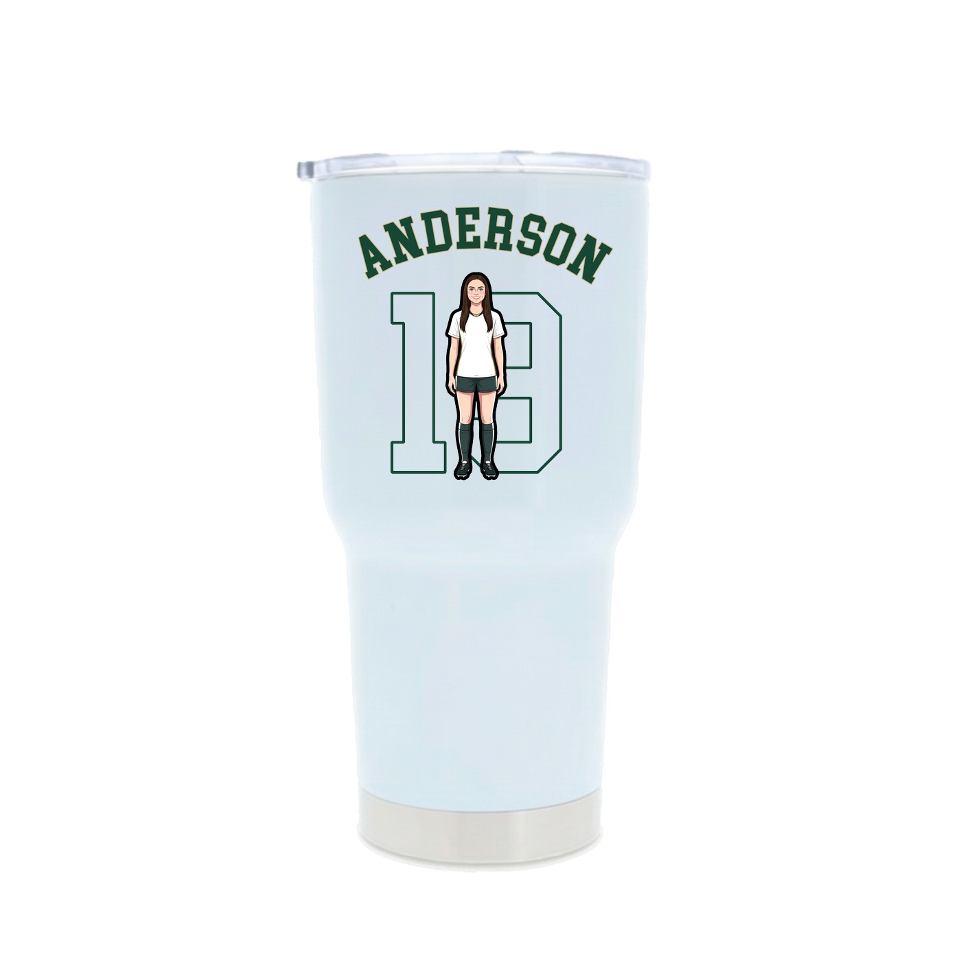 30oz Stainless Steel Tumbler — Shirsey Arch in White