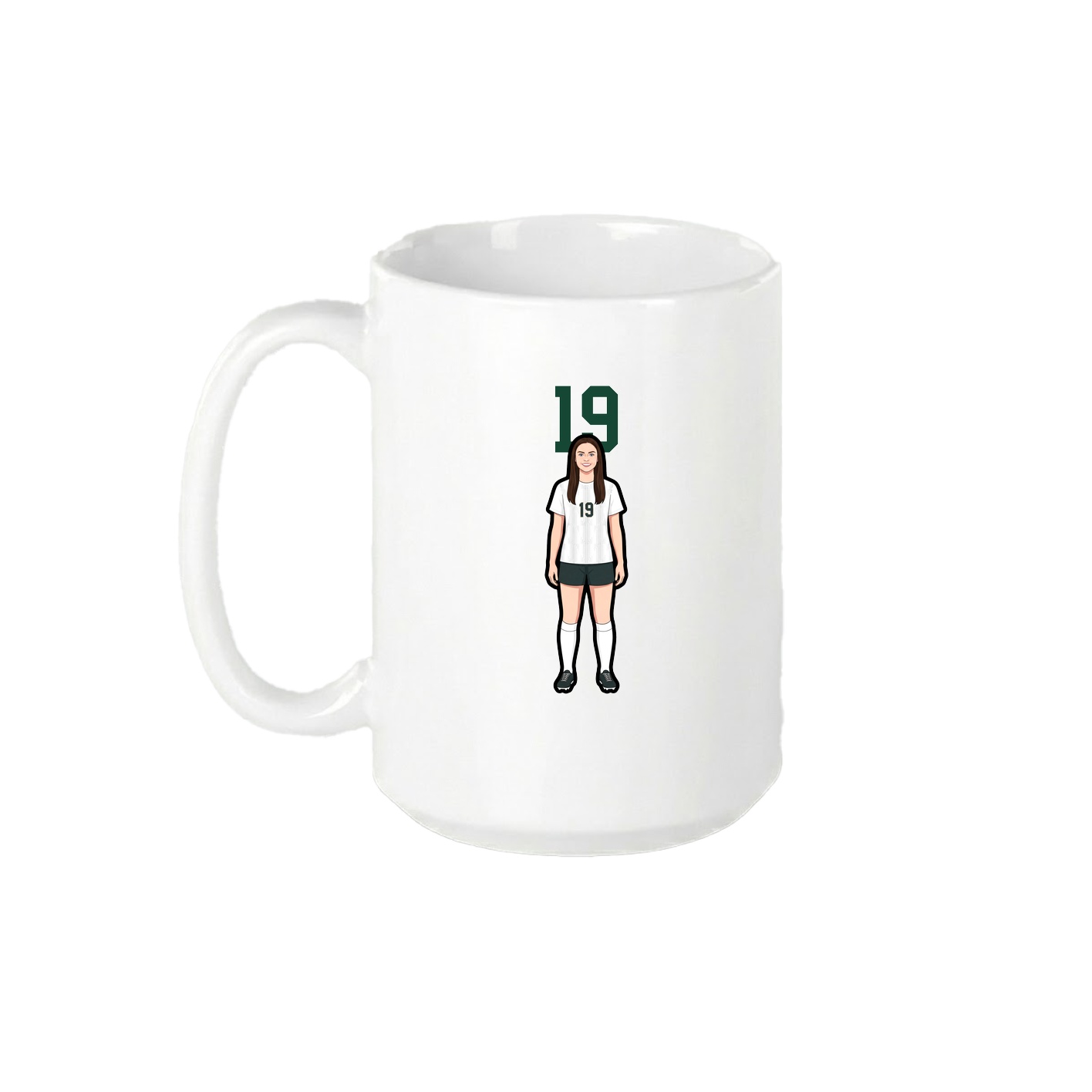 15oz Coffee Mug — Number Top in White