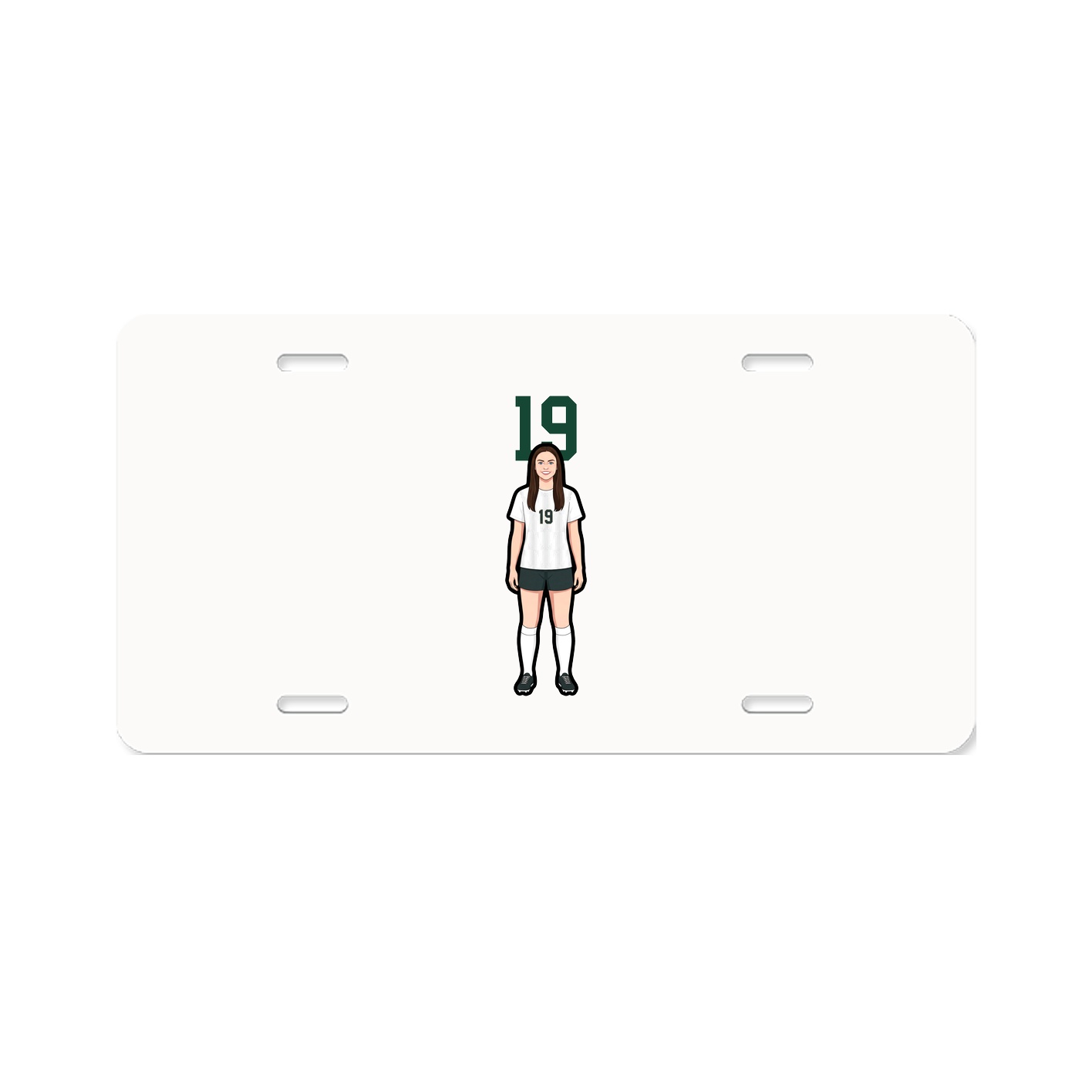 License Plate — Number Top in Classic