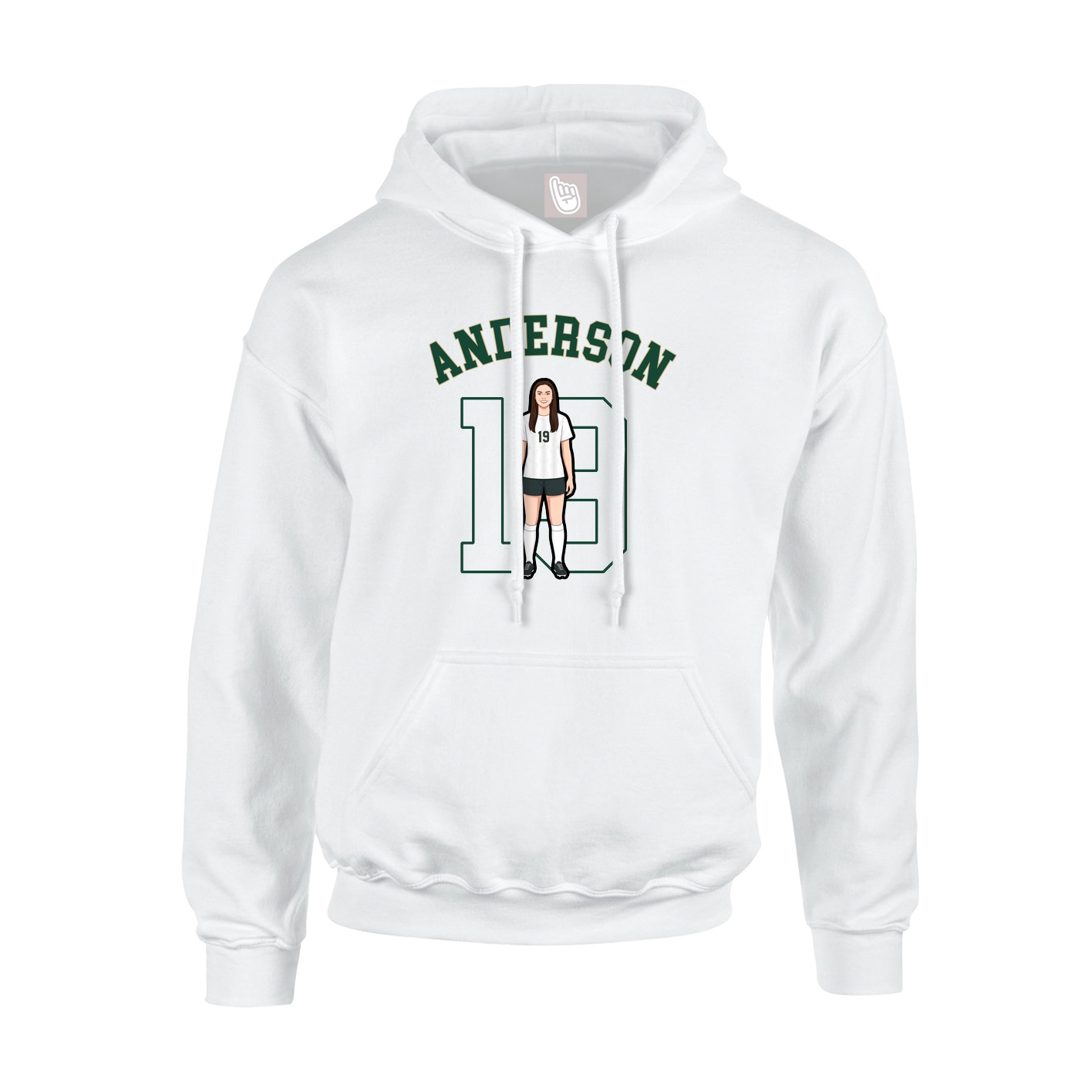 Youth Hoodie — Shirsey Arch in White