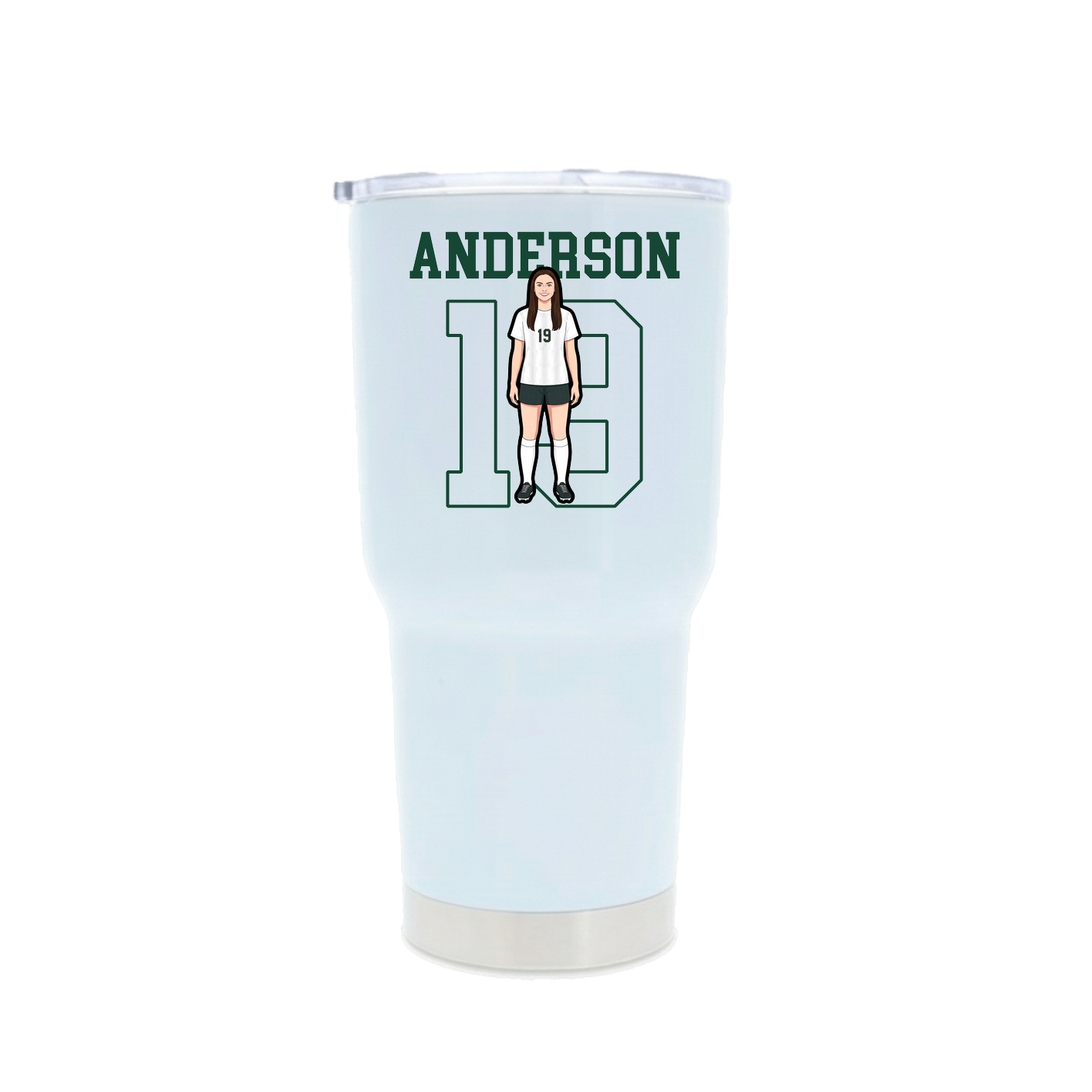 30oz Stainless Steel Tumbler — Shirsey in White
