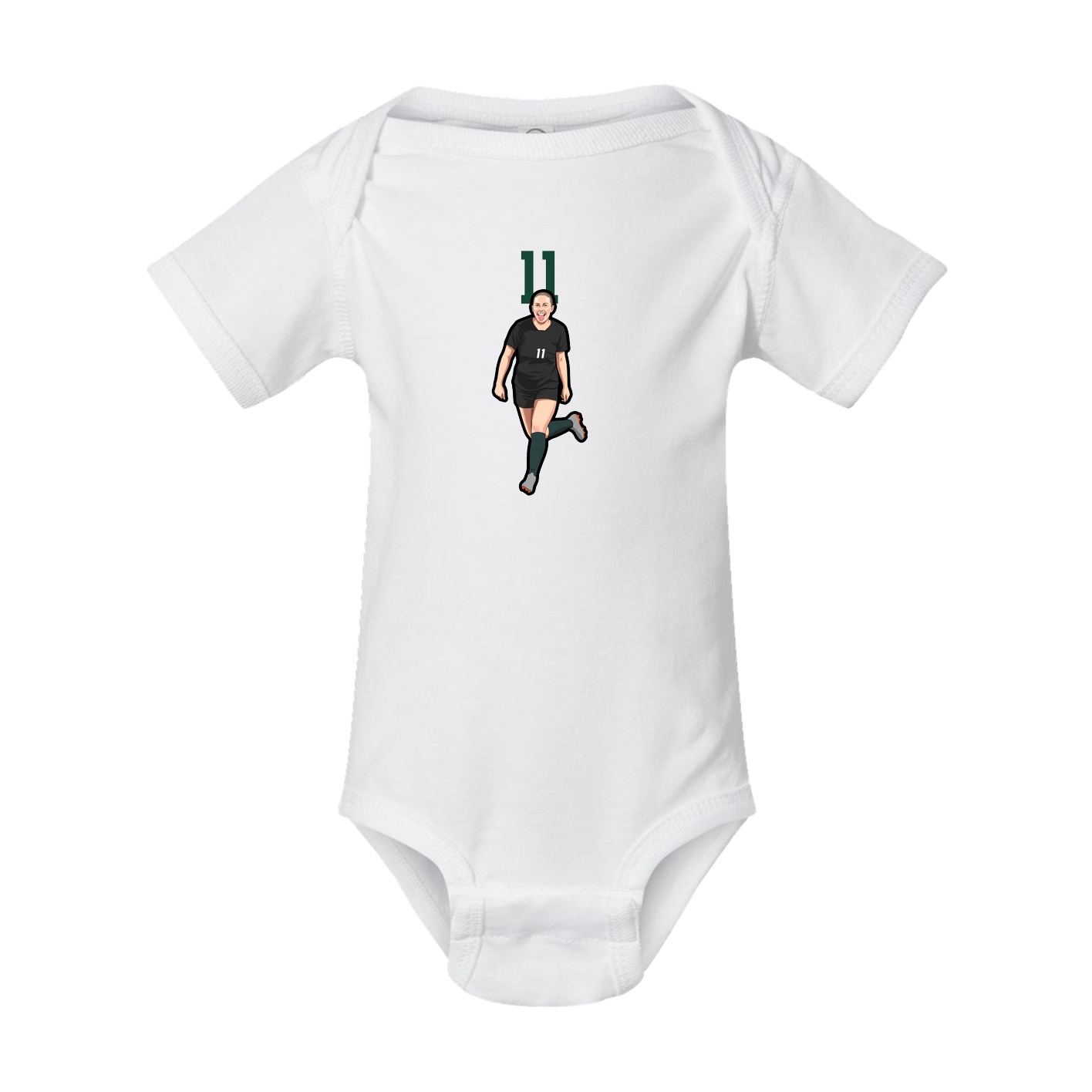 Baby Onesie — Number Top in White