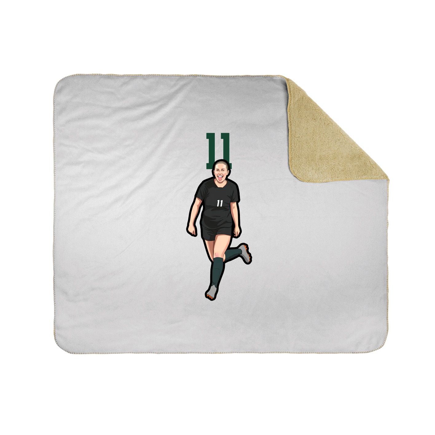 Throw Blanket — Number Top in White