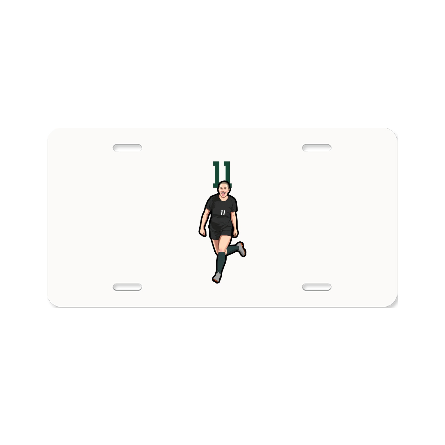 License Plate — Number Top in Classic