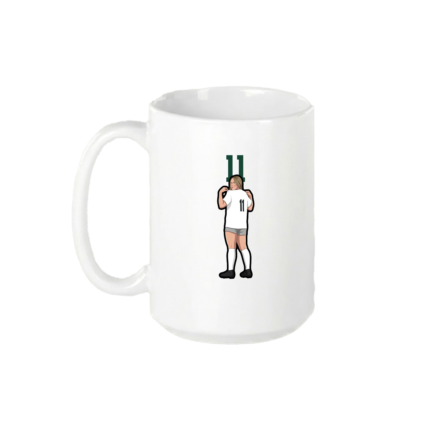 15oz Coffee Mug — Number Top in White