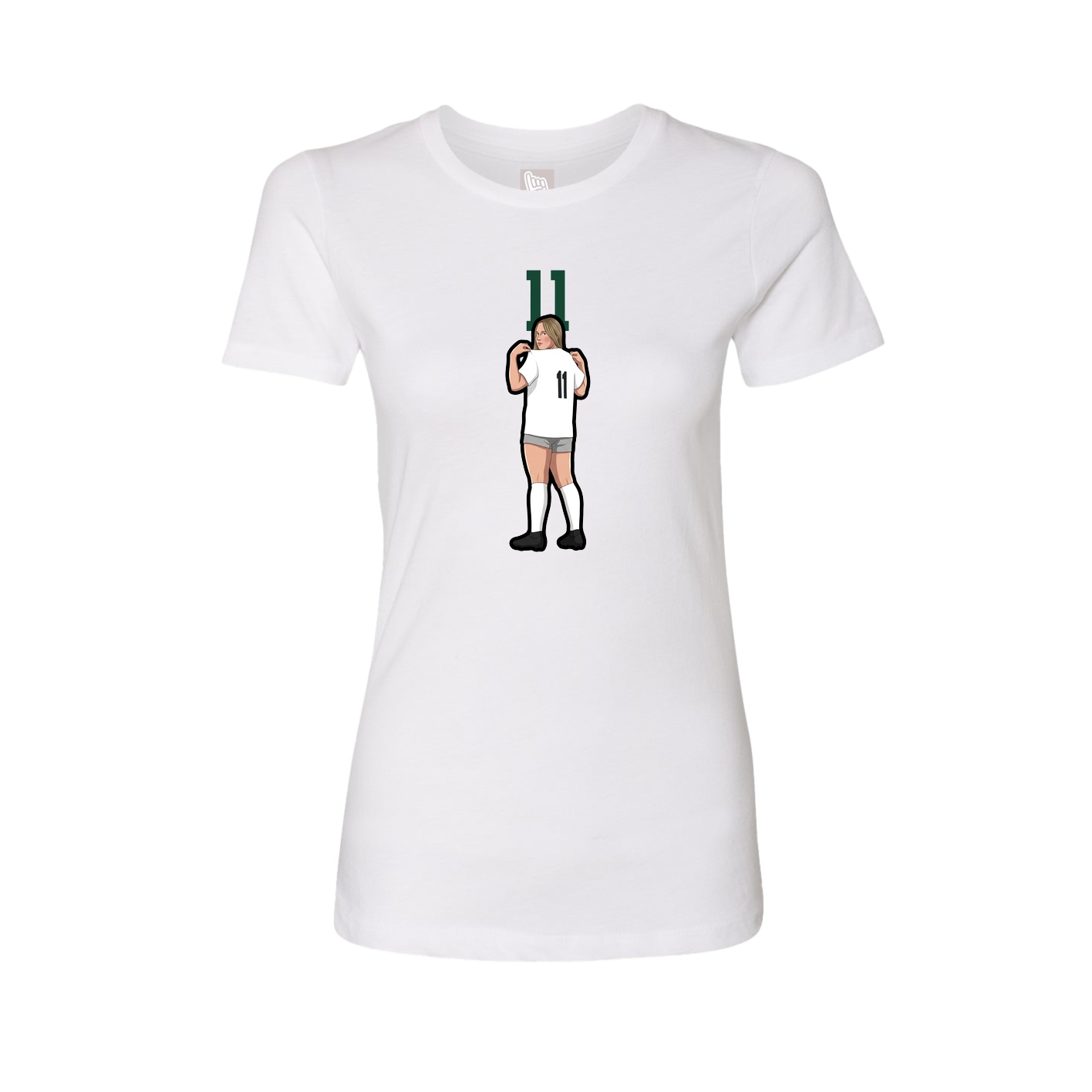 Fitted Women's Tee — Number Top in White