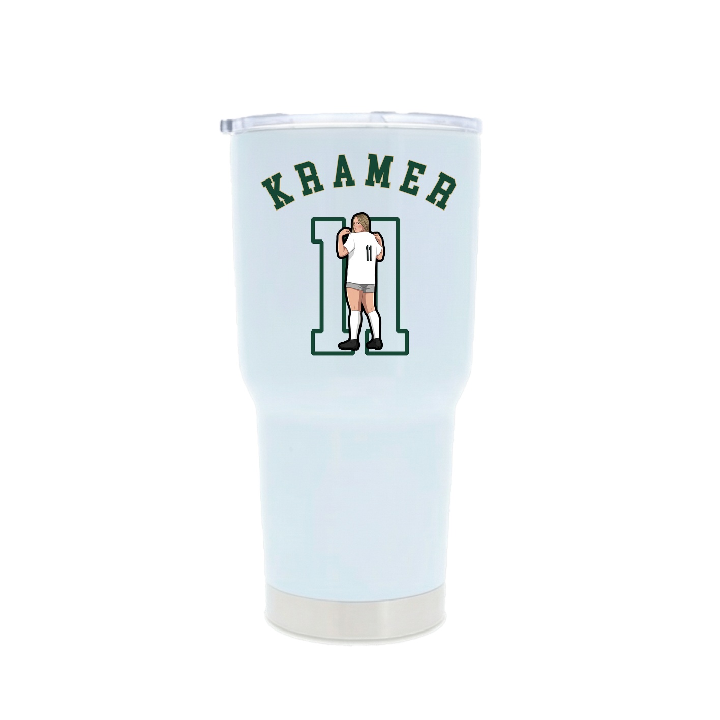 30oz Stainless Steel Tumbler — Shirsey Arch in White