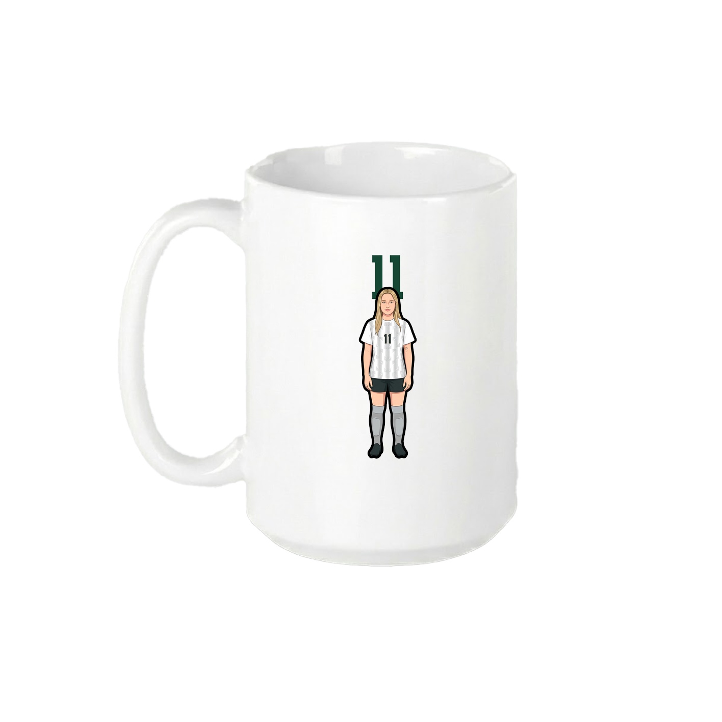 15oz Coffee Mug — Number Top in White