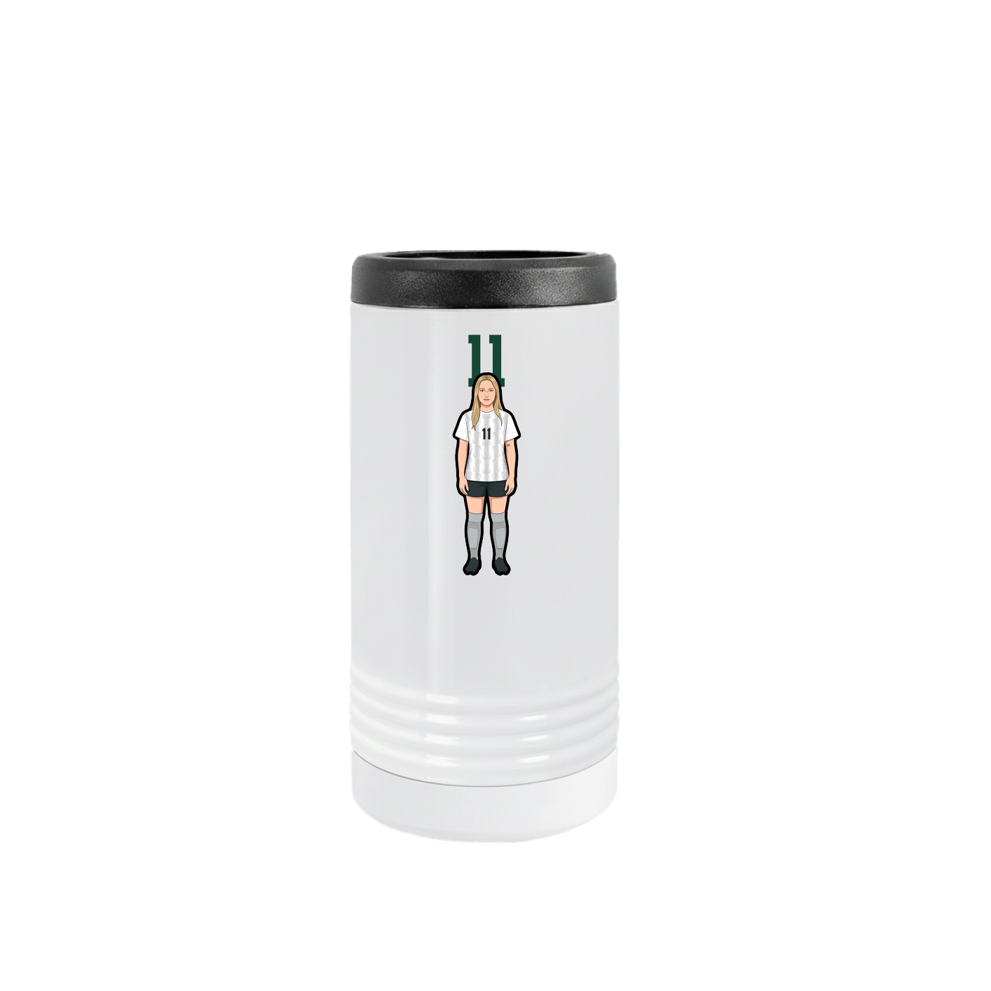 Slim Beverage Holder — Number Top in White