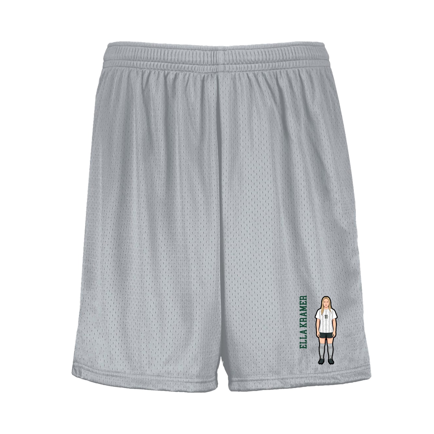 Shorts — Name Vertical in Silver
