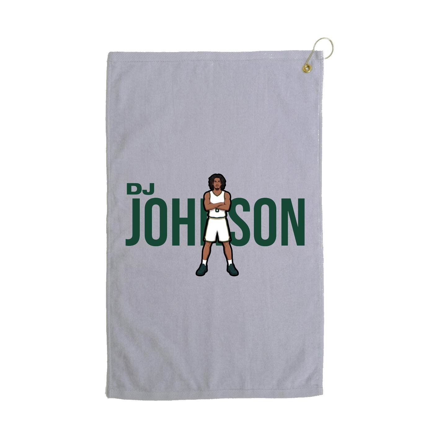 Golf Towel — Player Name in Grey