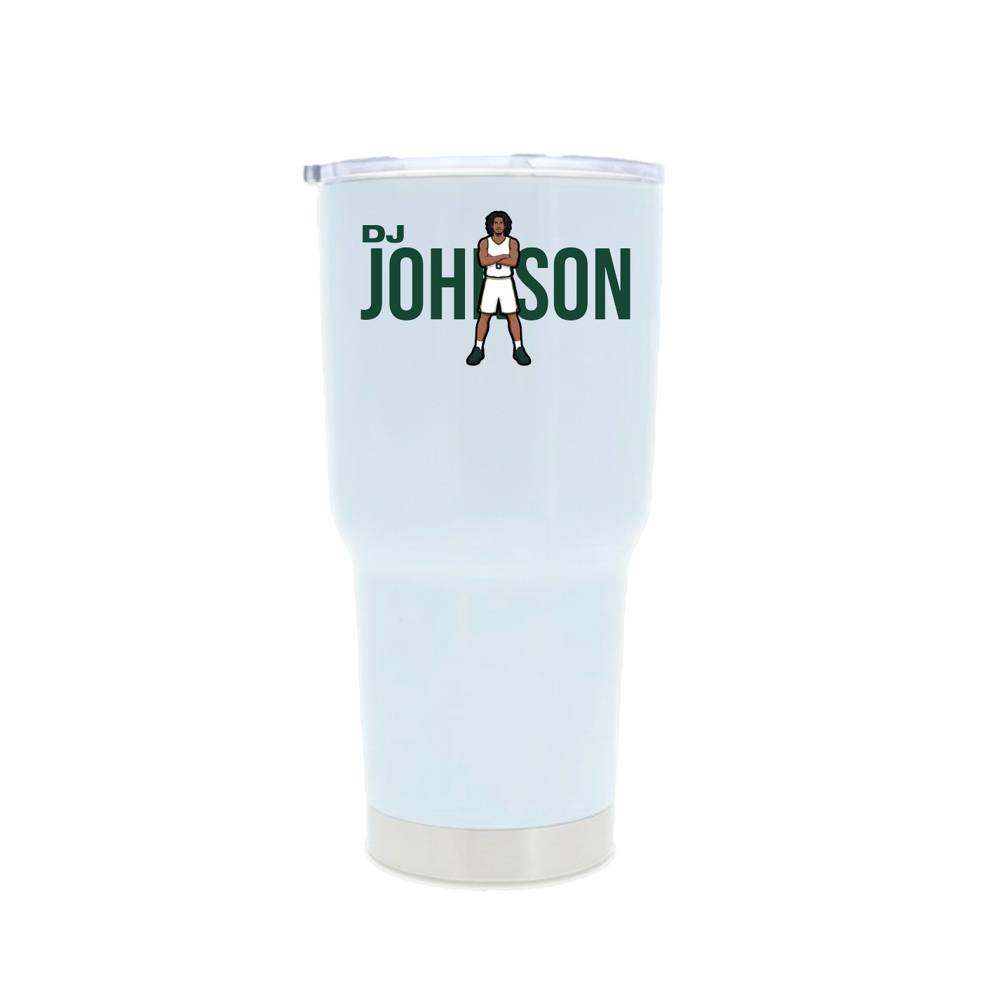 30oz Stainless Steel Tumbler — Player Name in White