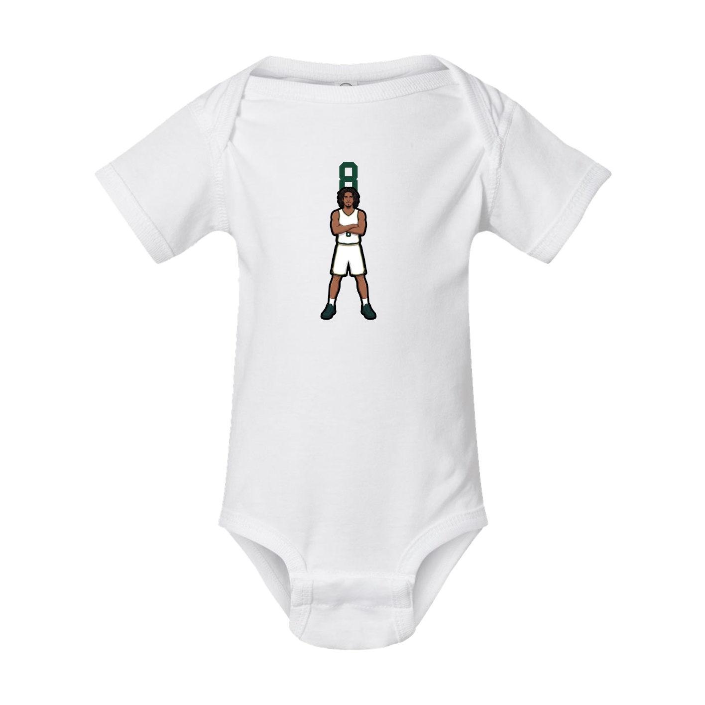 Baby Onesie — Number Top in White