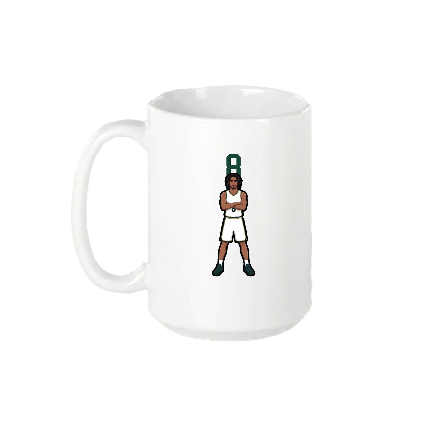 15oz Coffee Mug — Number Top in White