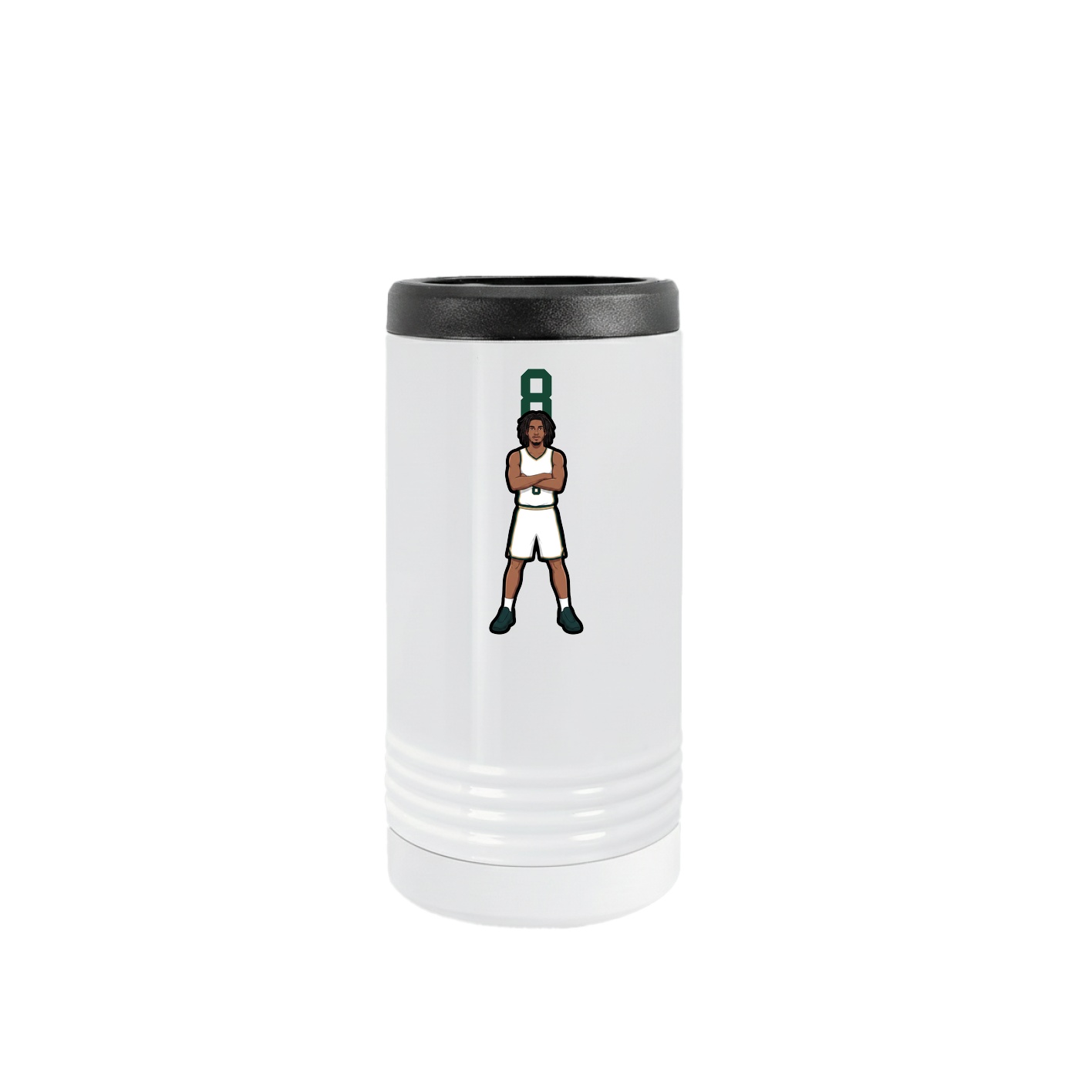Slim Beverage Holder — Number Top in White