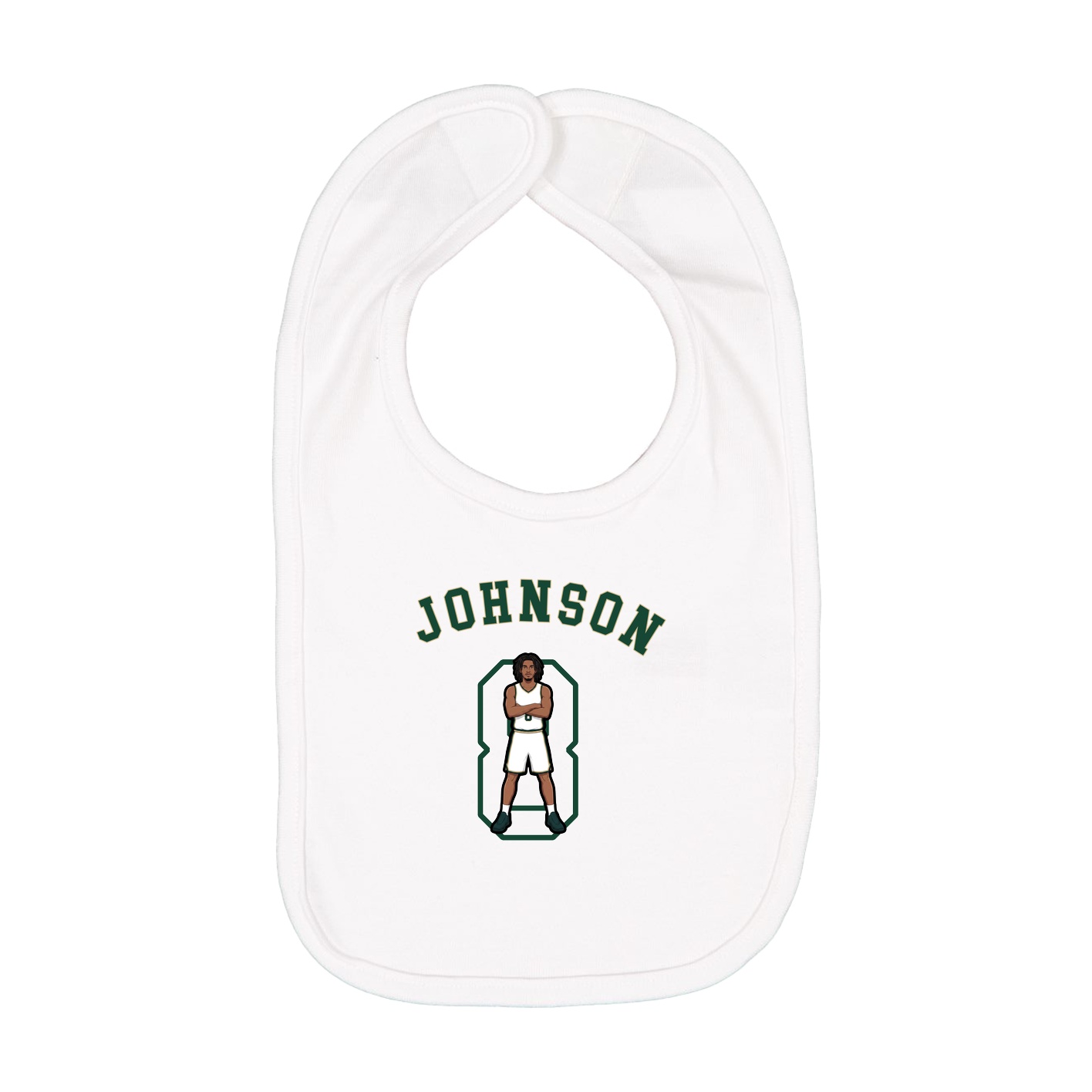 Infant Bib — Shirsey Arch in White