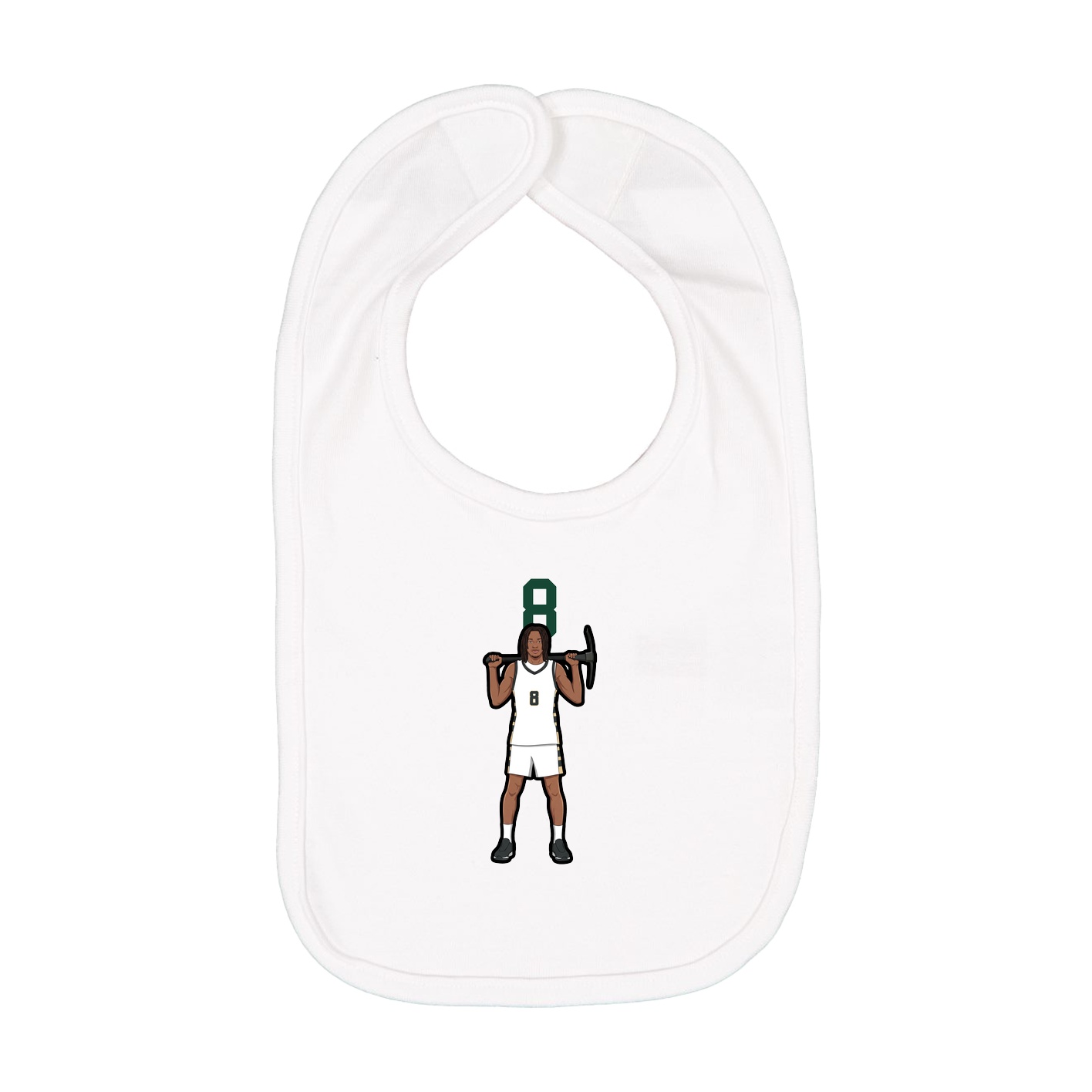 Infant Bib — Number Top in White