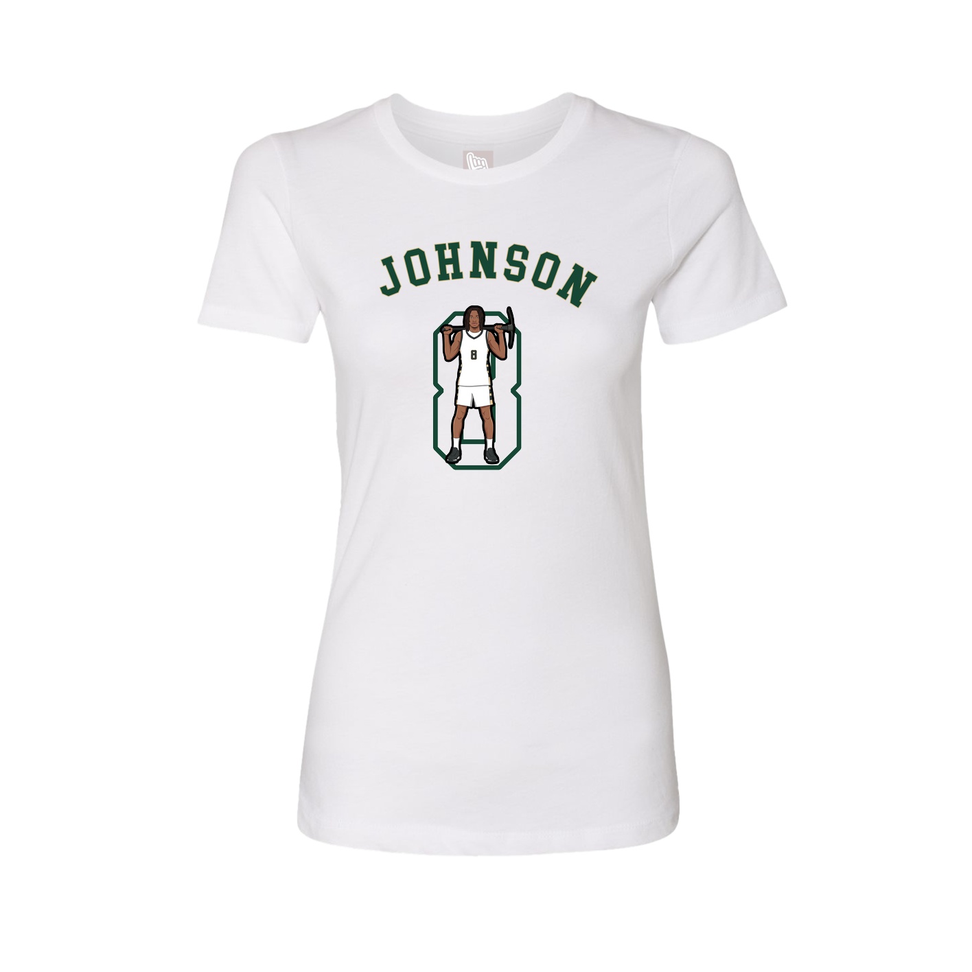 Fitted Women's Tee — Shirsey Arch in White