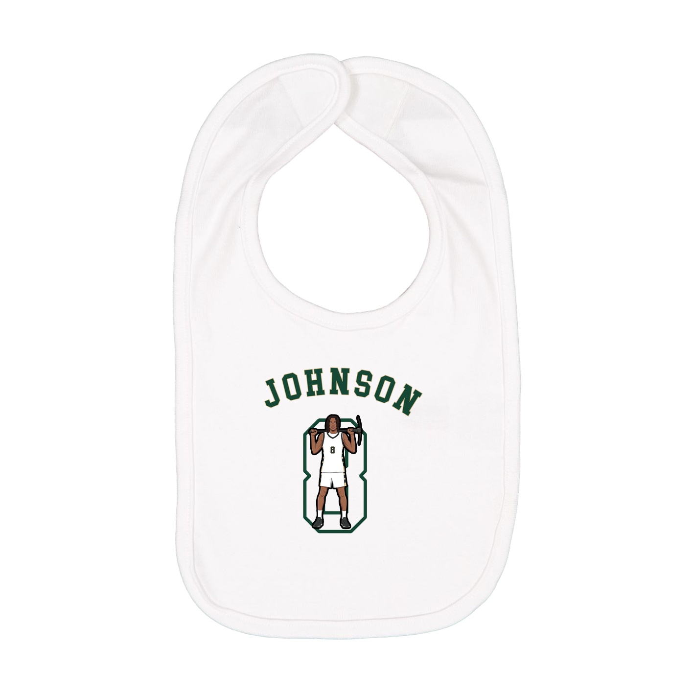 Infant Bib — Shirsey Arch in White