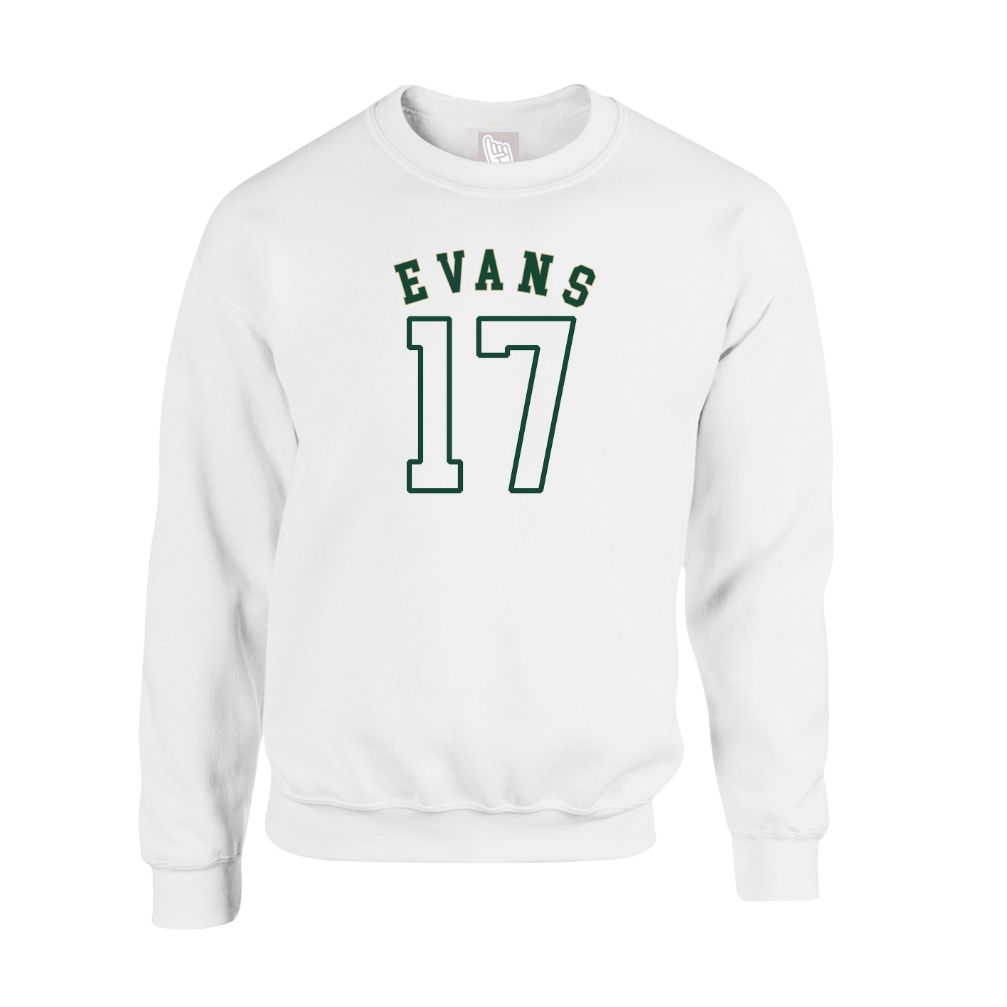 Fleece Crew — Shirsey Arch in White