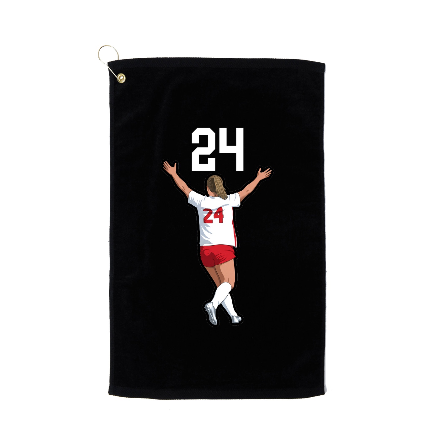 Golf Towel — Number Top in Black