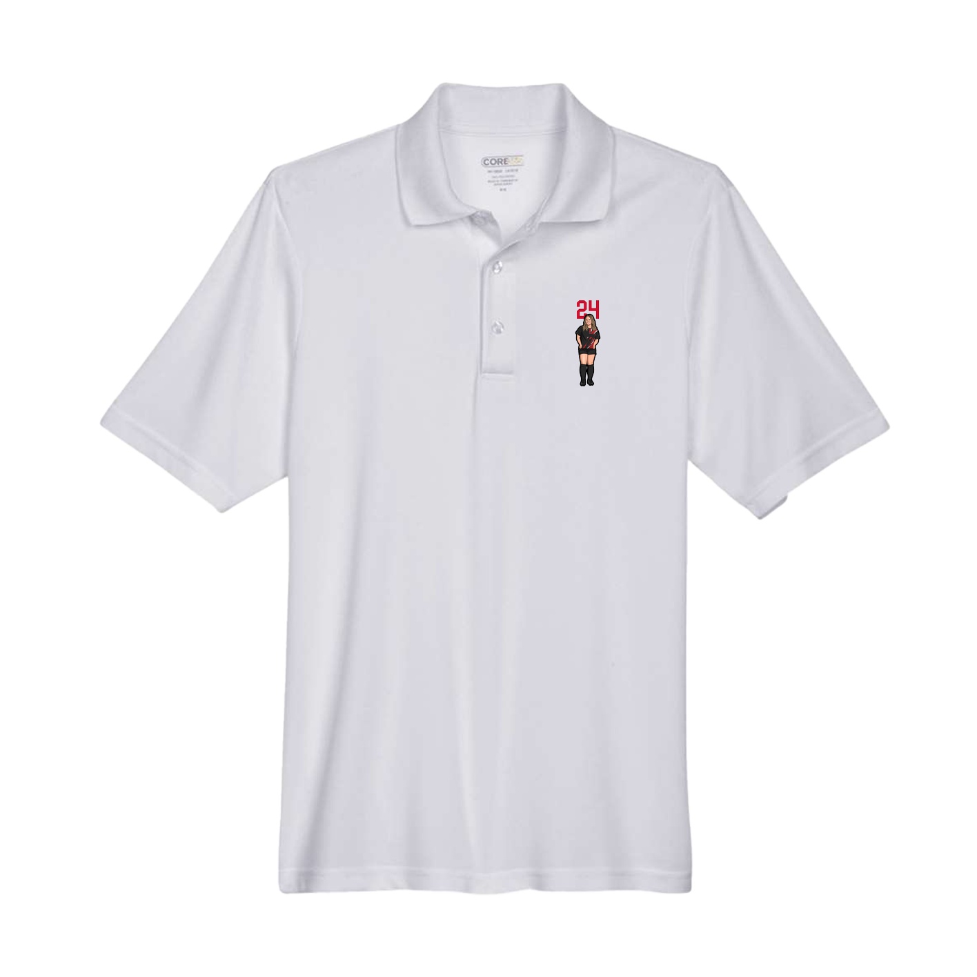 Performance Polo — Number Top in Grey