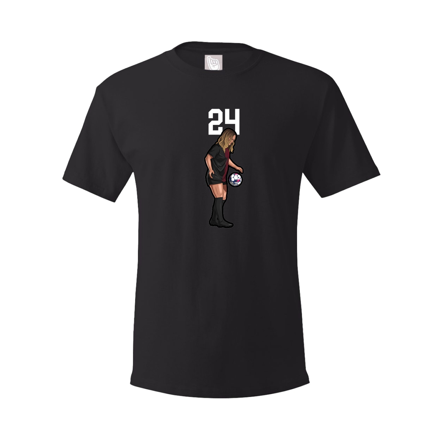 Youth Tee — Number Top in Black