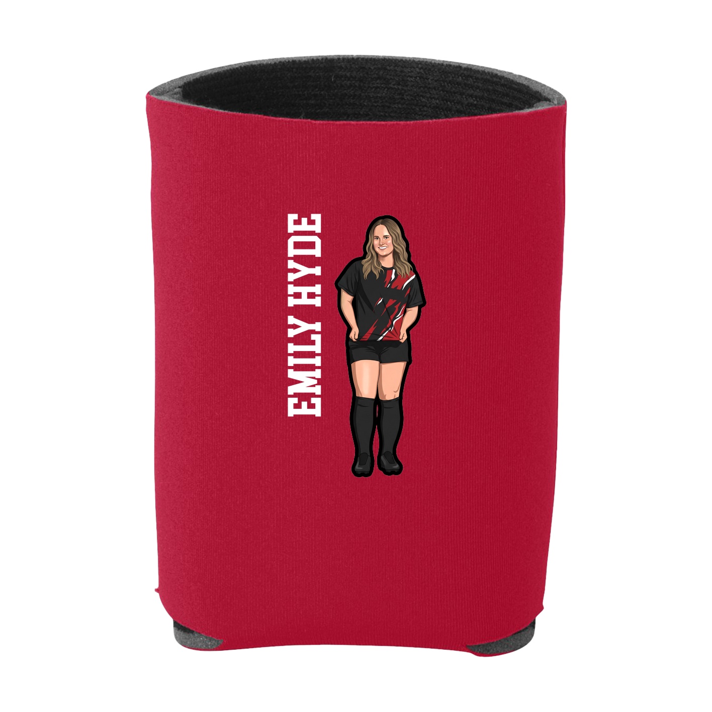 Can Holder — Name Vertical in Red