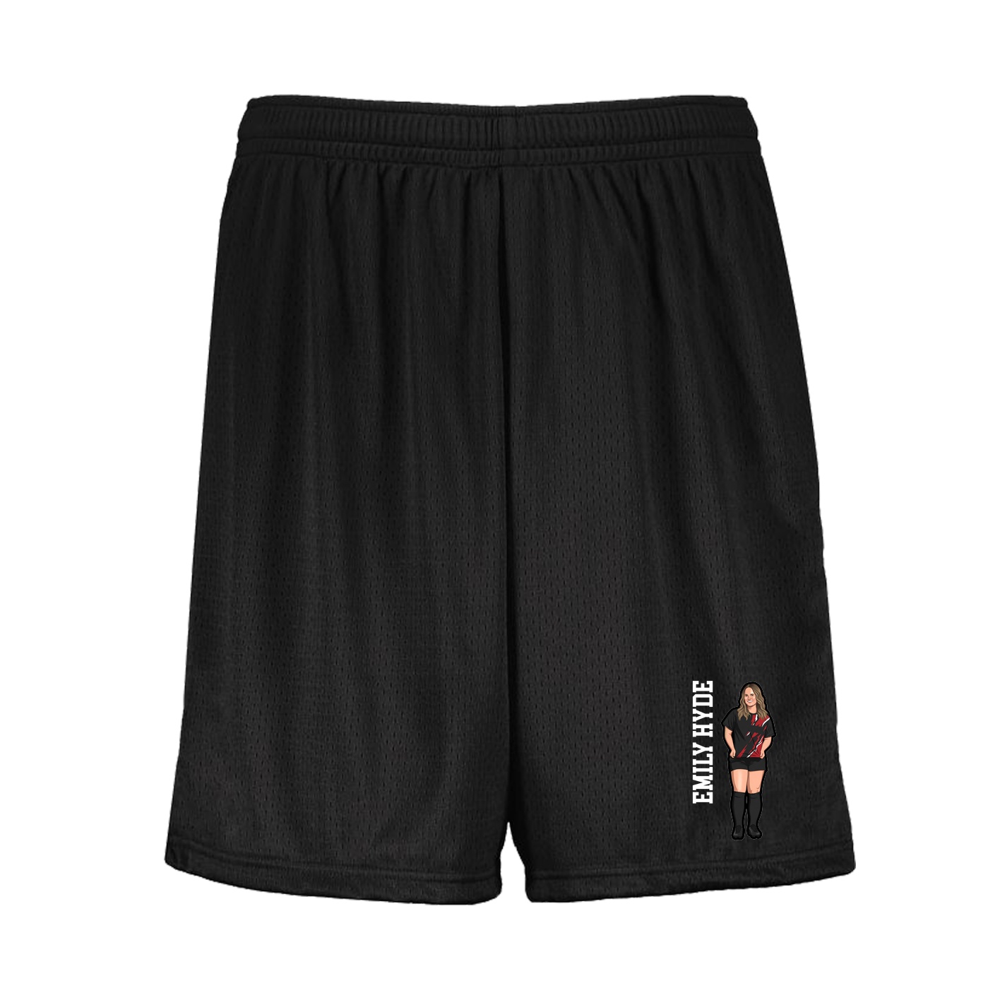 Shorts — Name Vertical in Black