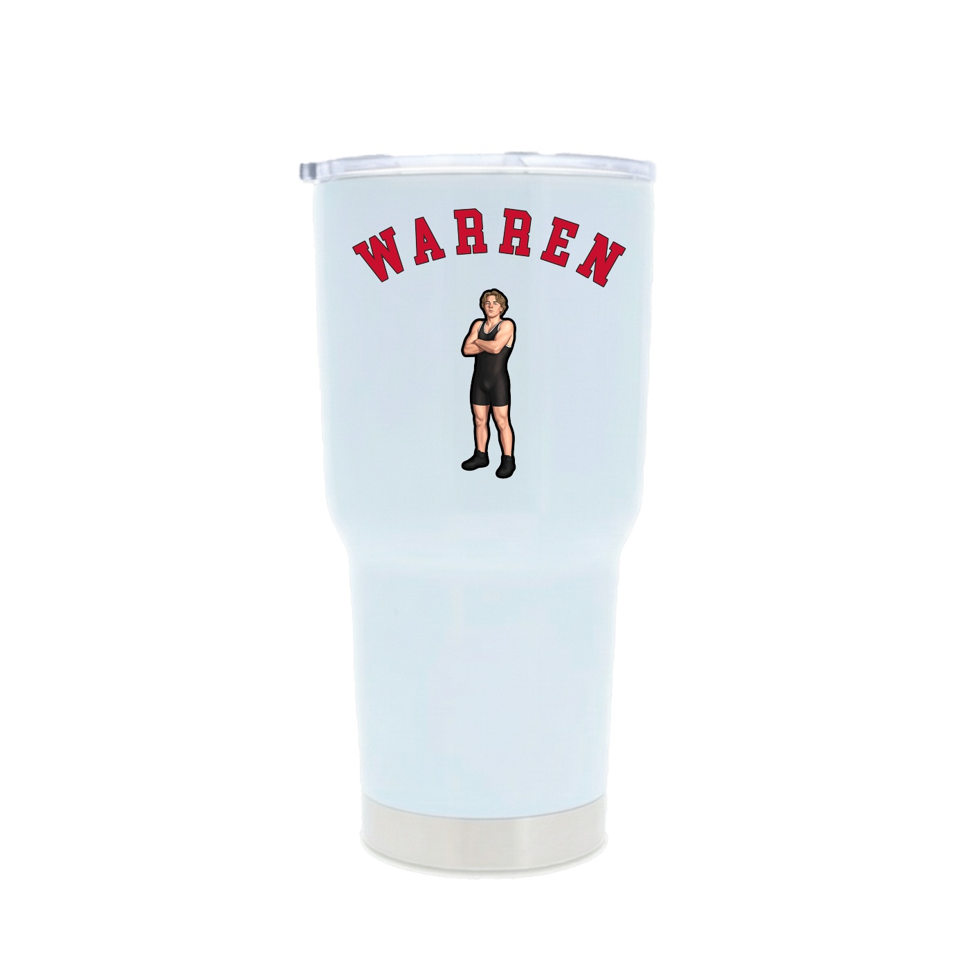 30oz Stainless Steel Tumbler — Shirsey Arch in White
