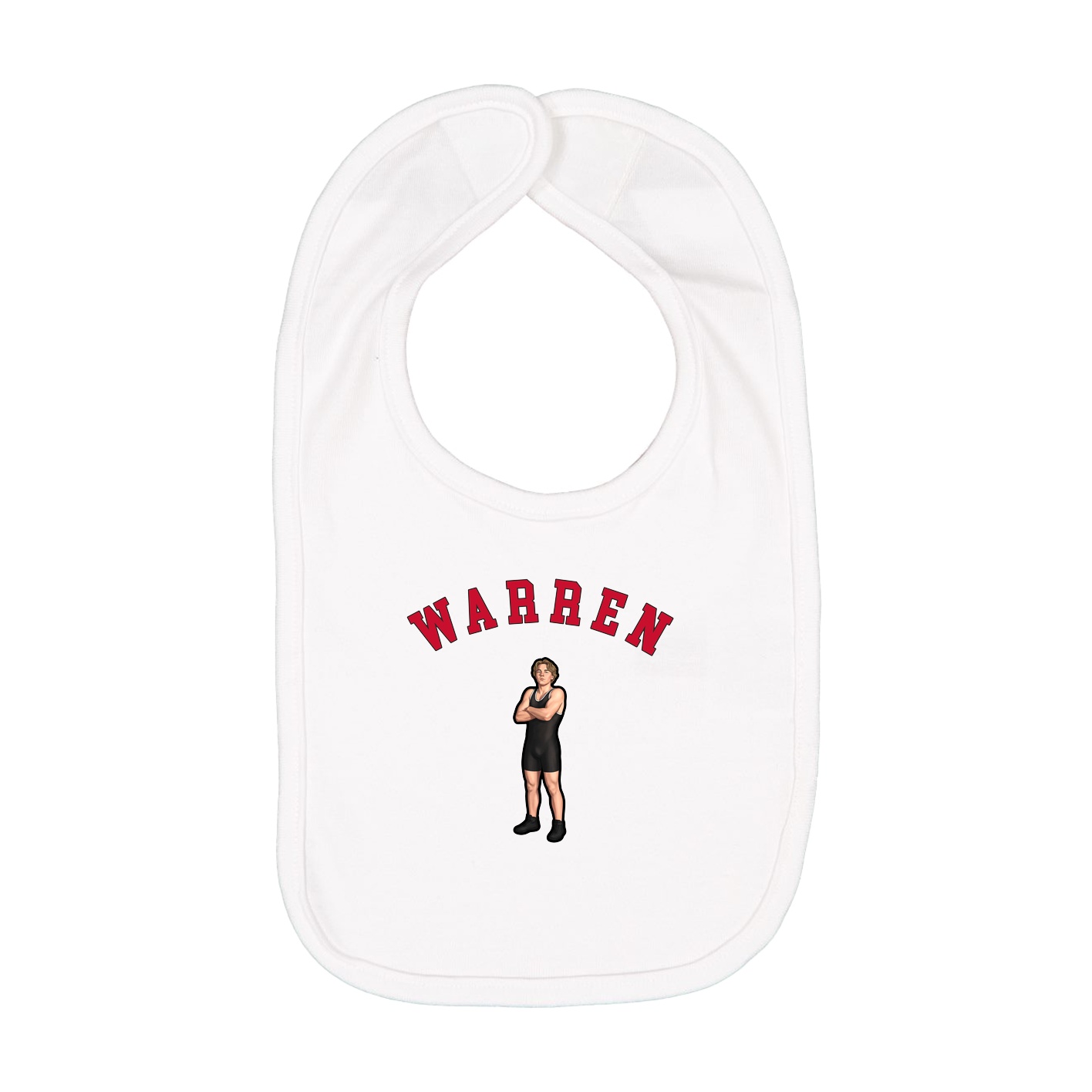 Infant Bib — Shirsey Arch in White