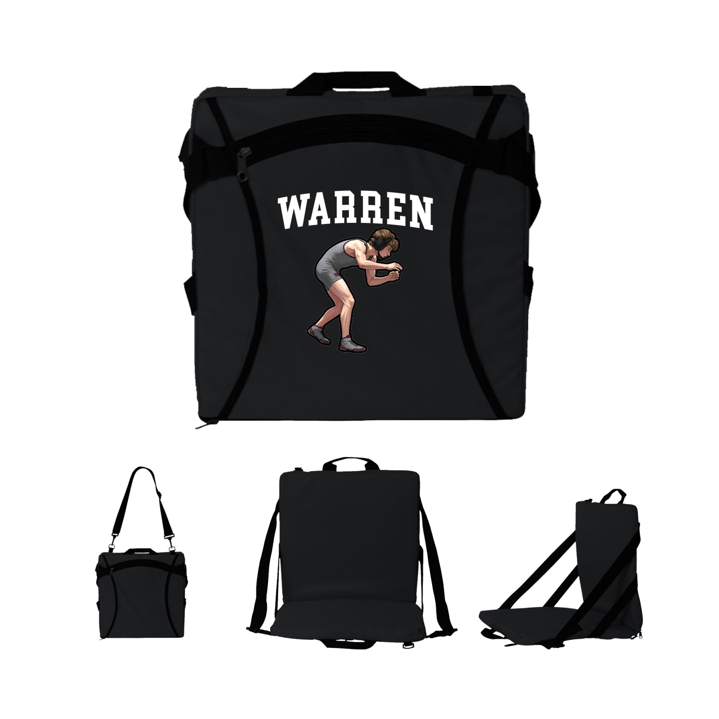 Folding Stadium Seat — Shirsey in Black