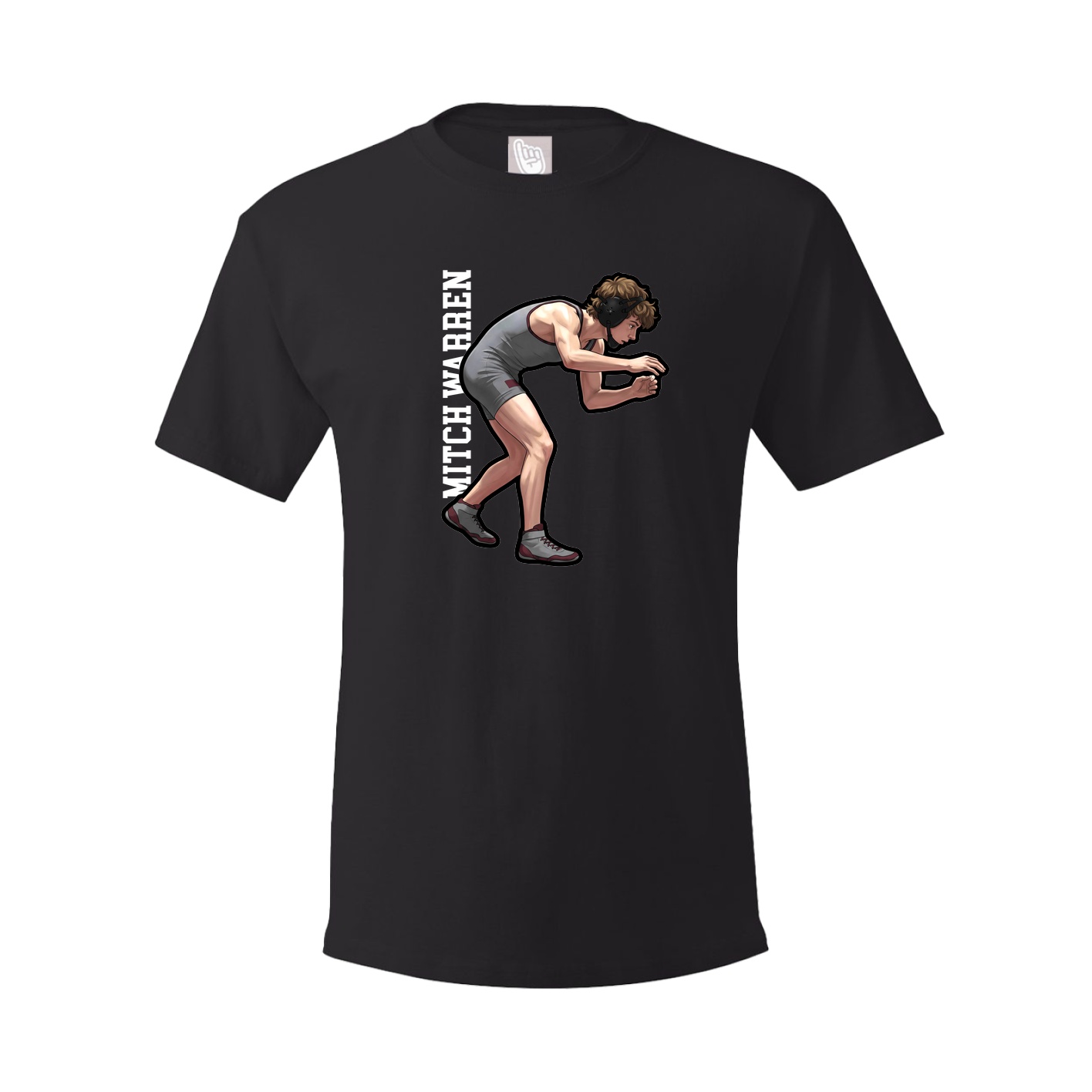 Youth Tee — Name Vertical in Black