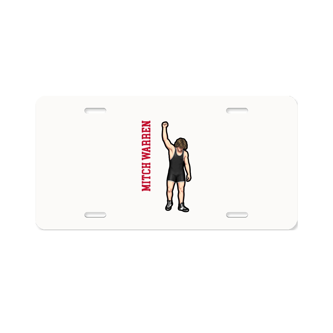 License Plate — Name Vertical in Classic