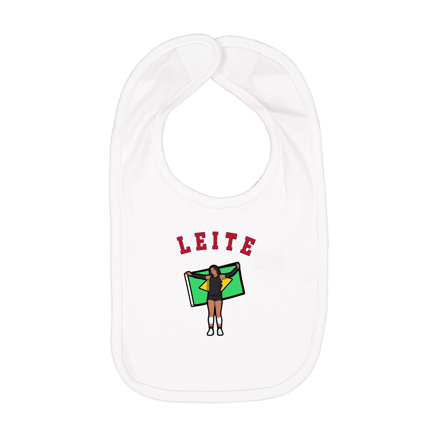 Infant Bib — Shirsey Arch in White