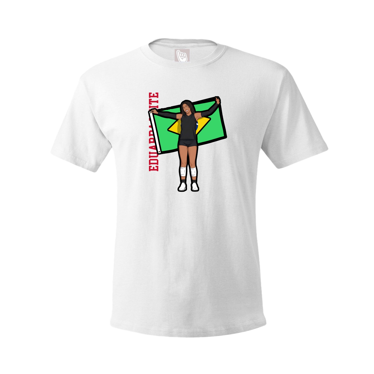 Tee — Name Vertical in White
