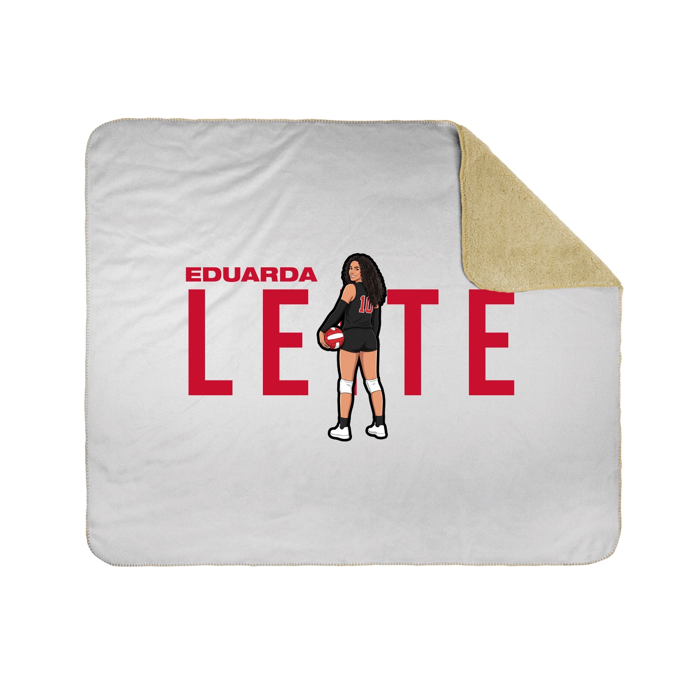 Throw Blanket — Player Name in White