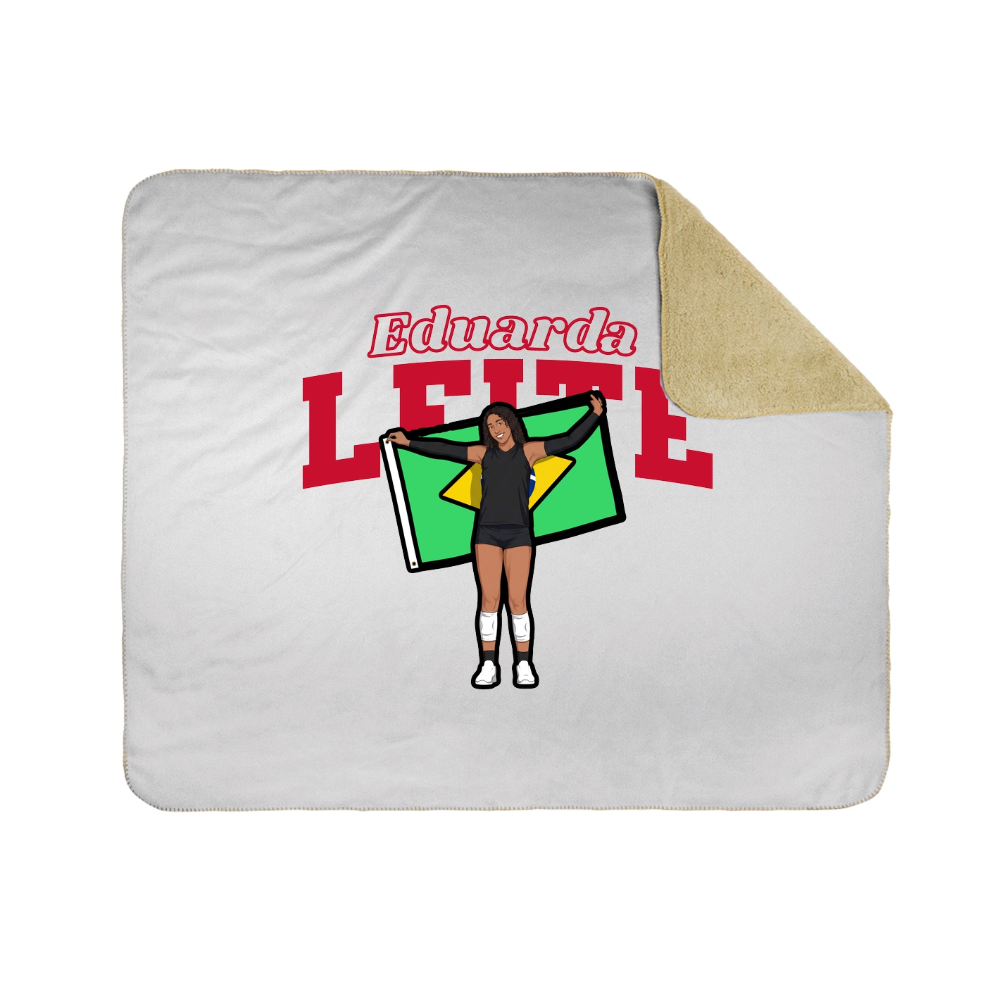 Throw Blanket — Name Arch in White