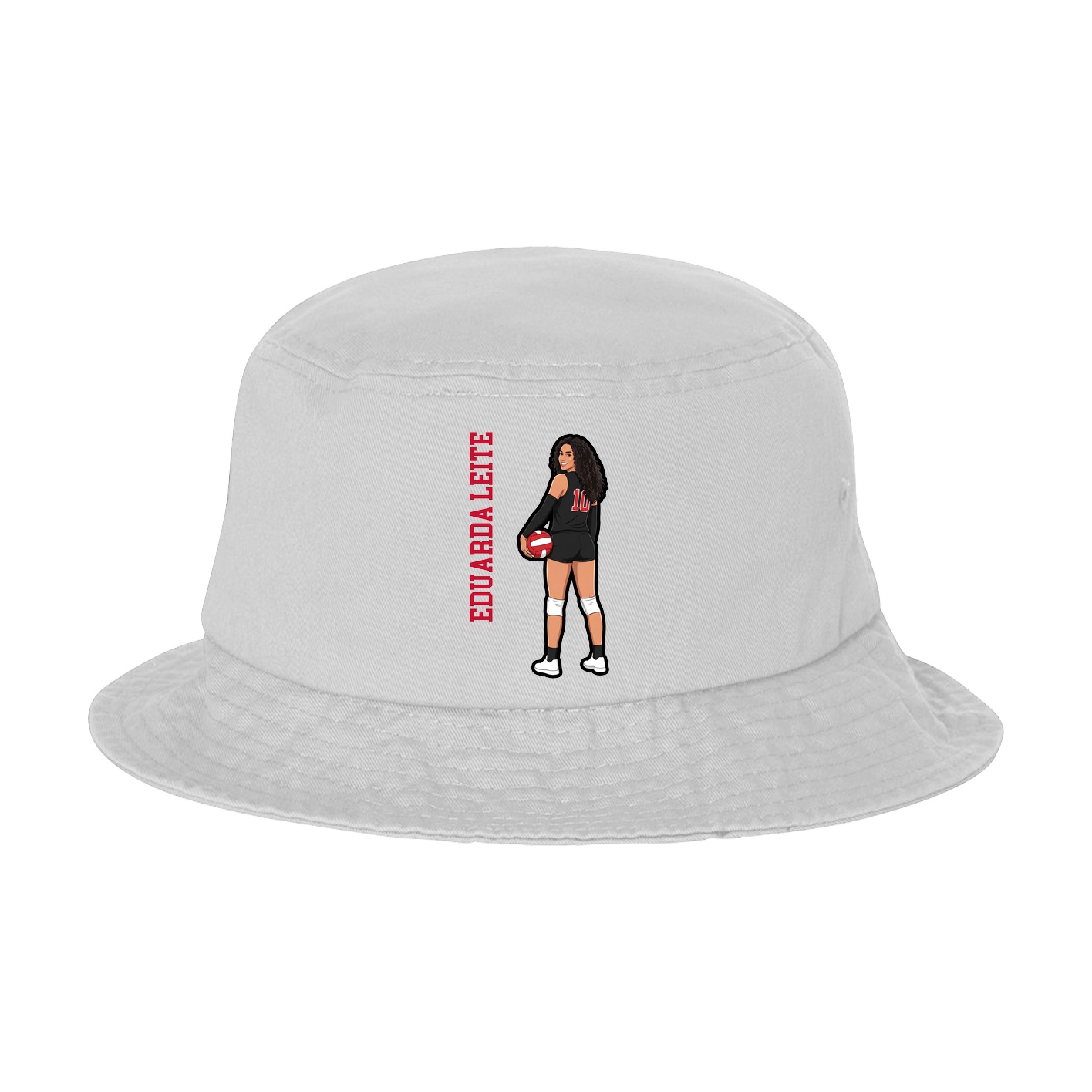 Bucket Cap — Name Vertical in White