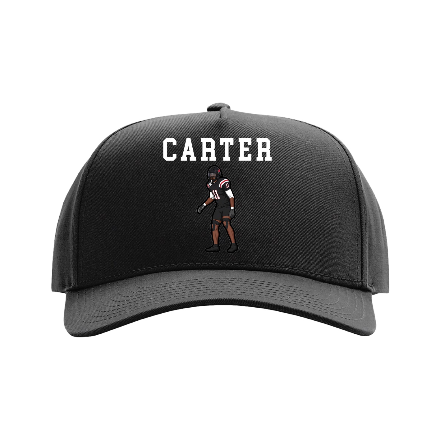 Full Fabric Five-Panel Champ Cap — Shirsey in Black