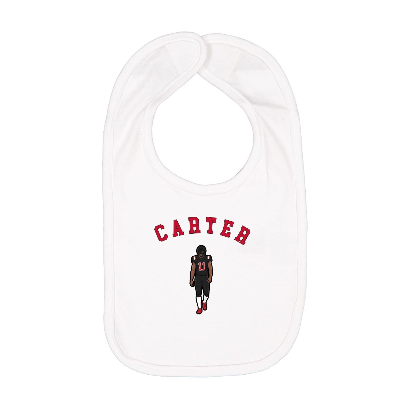 Infant Bib — Shirsey Arch in White
