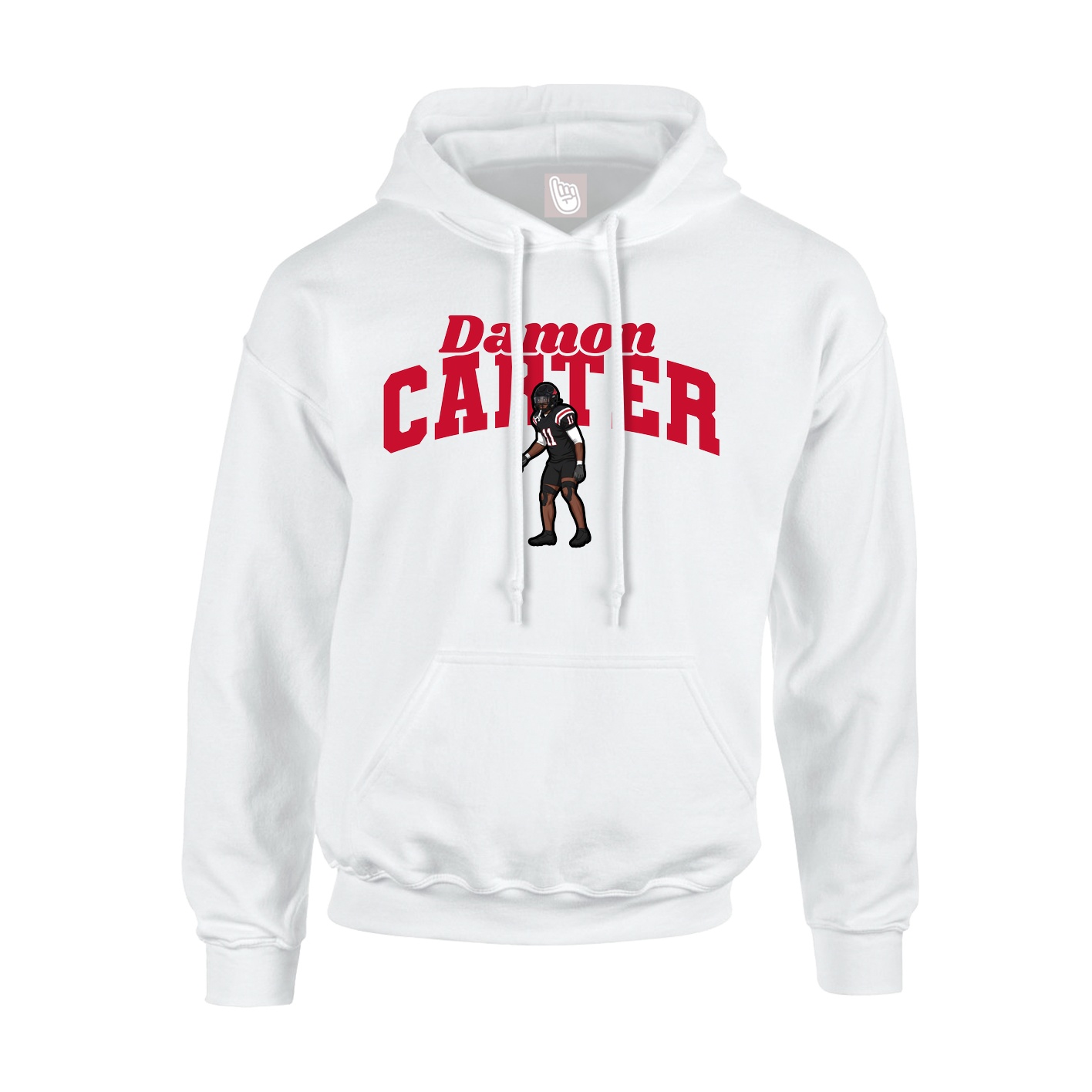 Youth Hoodie — Signature Arch in White