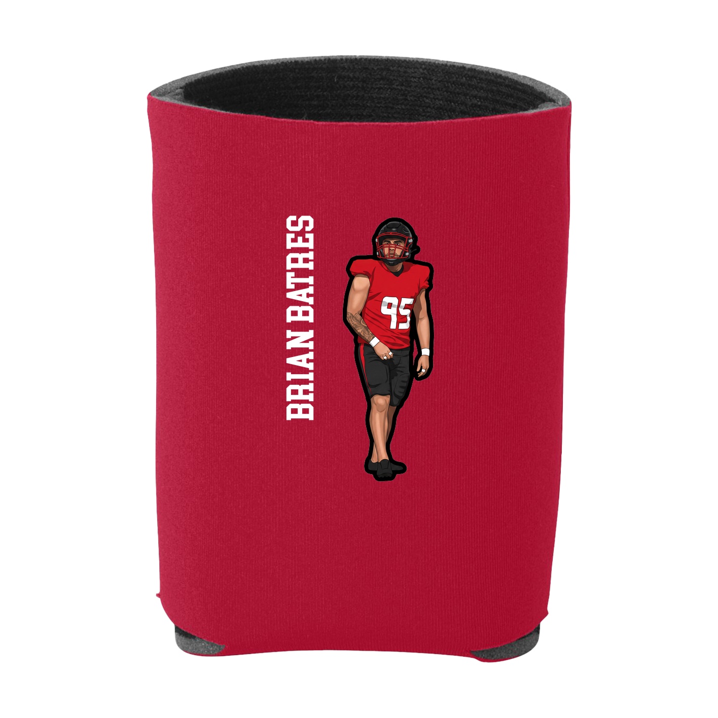Can Holder — Name Vertical in Red
