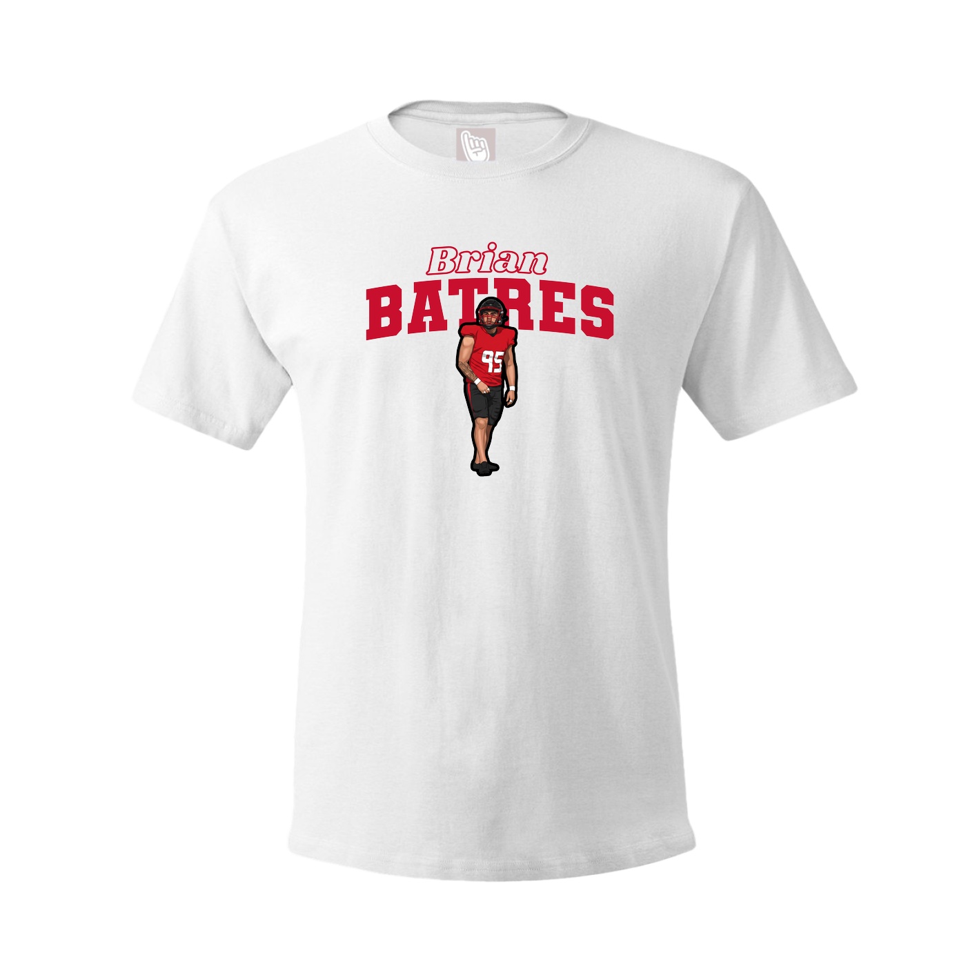 Youth Tee — Name Arch in White